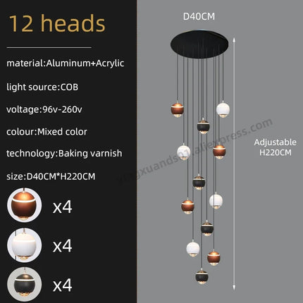 Lustre créatif pour suspension minimaliste et moderne — LZ4X9Q2N