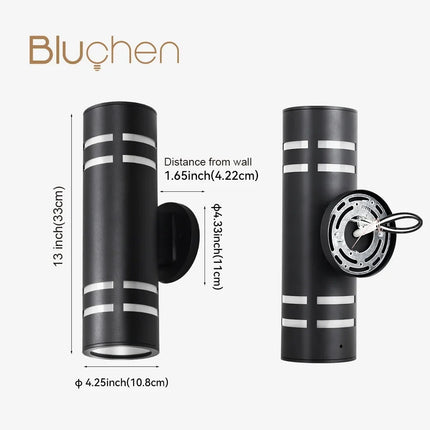 Applique murale LED étanche en inox au design moderne pour extérieur — LZ4X9P2