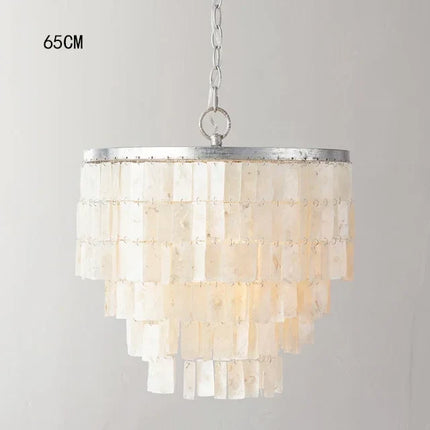 Lustre rétro en coquillage pour décoration intérieure élégante — LZ4X9T2