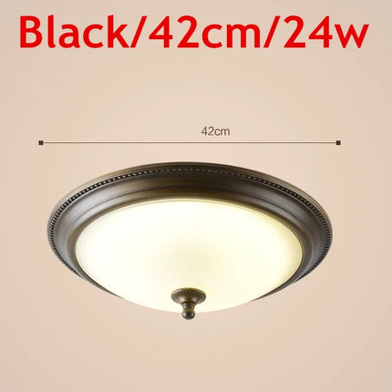 Plafonnier rond LED or, noir et bronze avec verre dépoli pour salon et cuisine — LZ4X9T