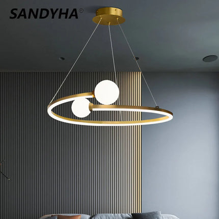 Lustre moderne en anneau pour décoration intérieure — LZ4X9T2