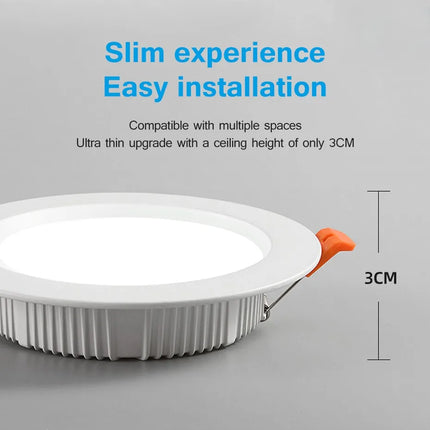 Plafonnier LED encastré ultra fin rond pour intérieur — LZ4D9Q2N