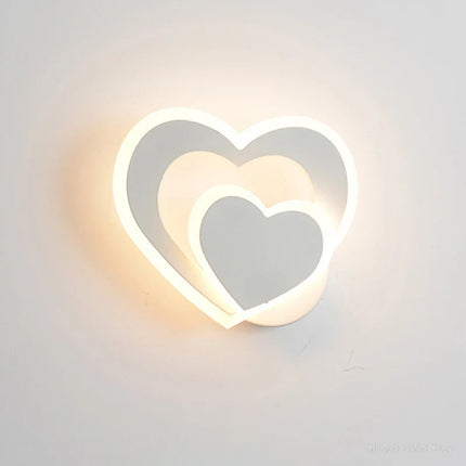 applique murale led design coeur nordique moderne