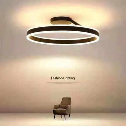 Lustre LED anneau nordique réglable pour salle à manger et salon — LZ4X9P