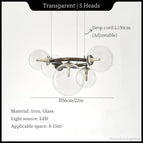5H Transparent / Corps de lampe noir / Lumière neutre