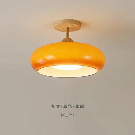 Plafonnier kaki au design japonais épuré — LZ4X9T2
