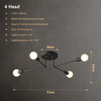4 lampes - noir / Pas de blubs