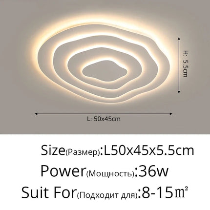 Plafonnier LED blanc multicouche au design minimaliste moderne — LZ4X9T1