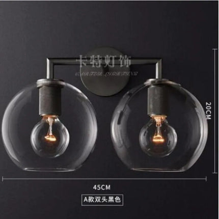 Applique murale LED avec abat-jour en verre et métal — LZ4X9P