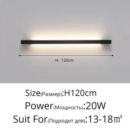 applique murale à bande led minimaliste moderne et créative