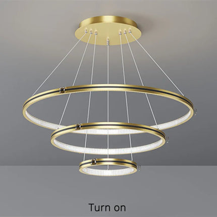 lustre moderne à gradation pour éclairage intérieur élégant
