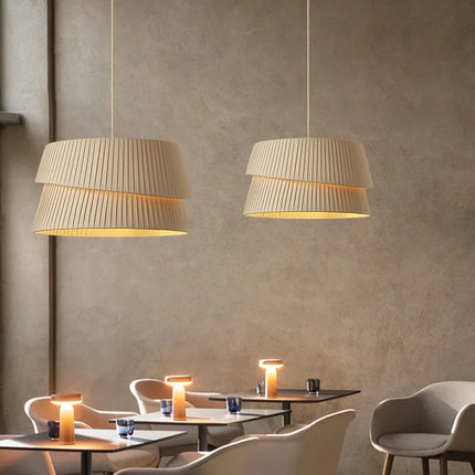 Lustre suspension minimaliste en tissu fait main style wabi sabi — LZ3F9XQ