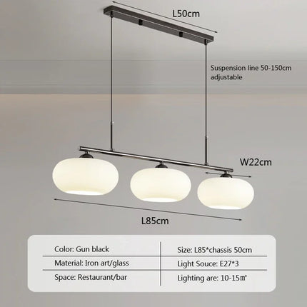 Suspension LED en verre au design nordique moderne décoratif — LZ4X9P
