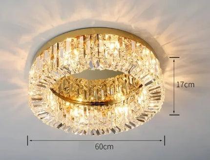 Lustre LED moderne en cristal doré et argenté pour intérieur — LZ4X9M