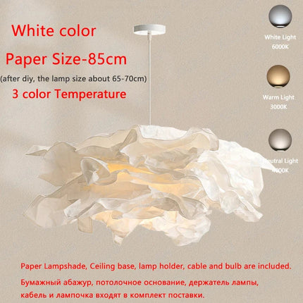 Lustre LED minimaliste en papier pour éclairage intérieur DIY — LZ4X9P2