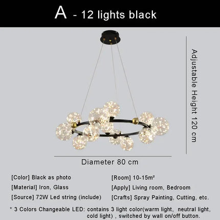 Lustre LED au design nordique pour décoration intérieure — LZ4X9M
