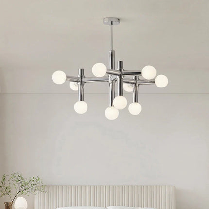 Lustre chrome style Art déco en métal — LZ4X9P2