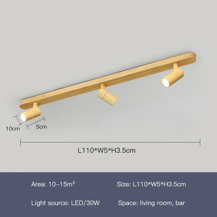 Lustre LED moderne imitation bois pour intérieur — LZ4X9Q2F