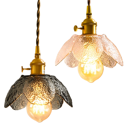 Suspension LED en laiton et verre au design nordique moderne et vintage — LZ4X9P