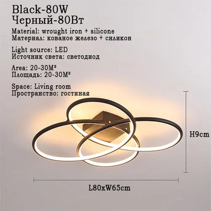 Plafonnier LED intelligent à design floral moderne — LZ4X9T2