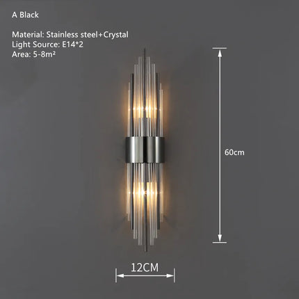 Applique murale LED en cristal au design nordique élégant — LZ4X9P2