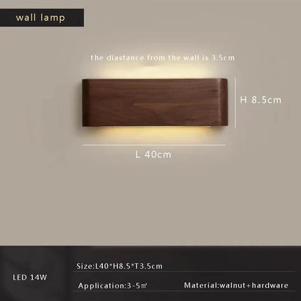Suspension LED moderne en bois massif allongé — LZ4X9P2