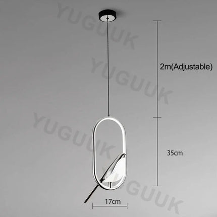 Suspension LED postmoderne nordique pour chambre et bureau — LZ4X9P2