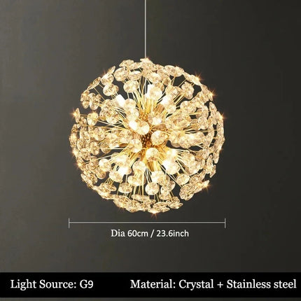 Lustre suspendu LED en cristal design moderne luxe 2024 — LZ7XQ2