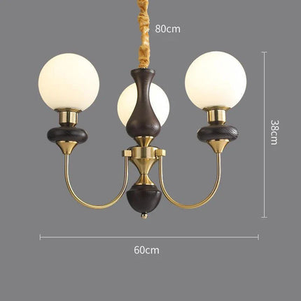 Lustre suspension LED style rétro français pour plafond — LZ4X9J
