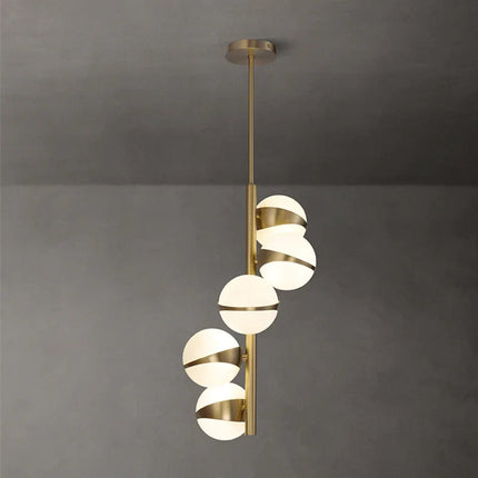 Plafonnier nordique en cuivre design moléculaire à haricots — LZ4X9P2