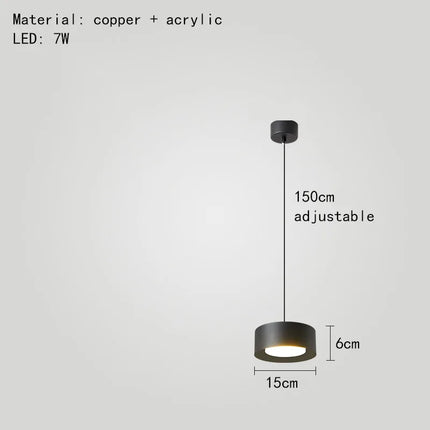 Lustre LED doré et noir avec gradateur pour cuisine et restaurant — LZ4X9P2