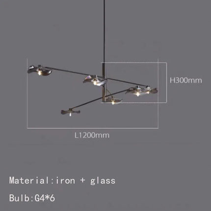 Lustre suspension en verre avec ampoule G4 et hauteur réglable — LZ4X9P
