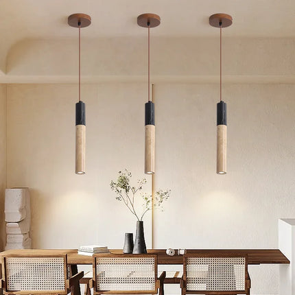 Suspension vintage en pierre naturelle avec abat-jour en forme de cloche — LZ4X9T