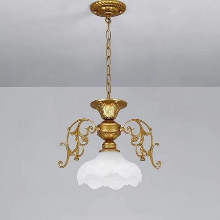 Lustre suspension rétro industriel en fer et verre — LZ4X9P2