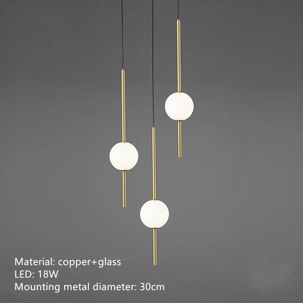 Suspension LED en laiton avec cordon réglable design moderne — LZ4XJ9