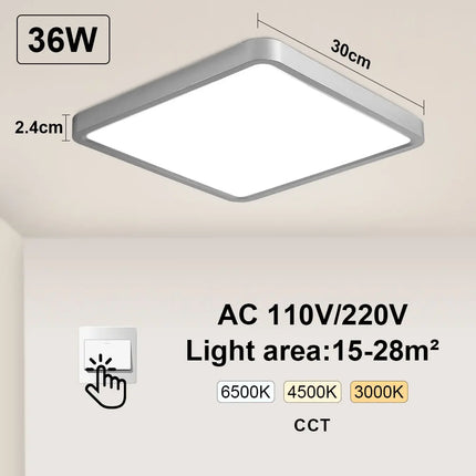 Plafonnier LED carré connecté avec commande vocale Alexa et Google — LZ4X9P