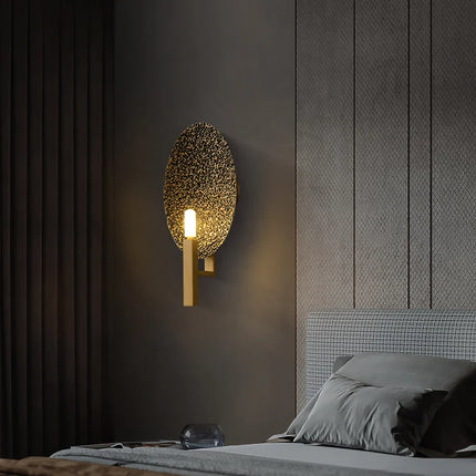 Applique murale en cuivre avec éclairage LED doré design moderne — LZ4QJ7M9