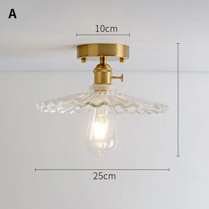Lustre vintage japonais en verre pour balcon et entrée — LZ4M9Q2