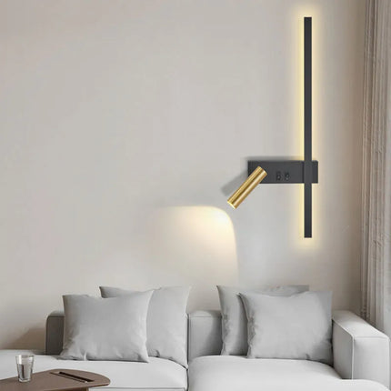 Applique murale design noir et blanc minimaliste luxe — LZ4X9T