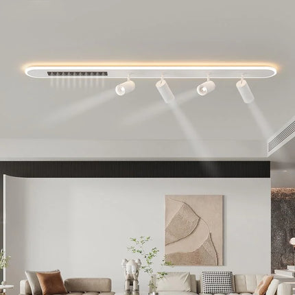Lustre LED nordique long à bandes pour salon, chambre et balcon — LZ4X9P