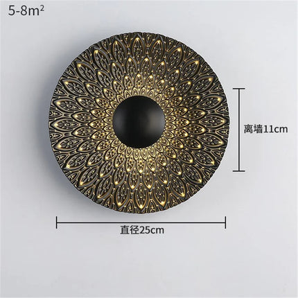 Applique murale LED ronde en métal style nordique pour intérieur moderne — LZ4X9P2