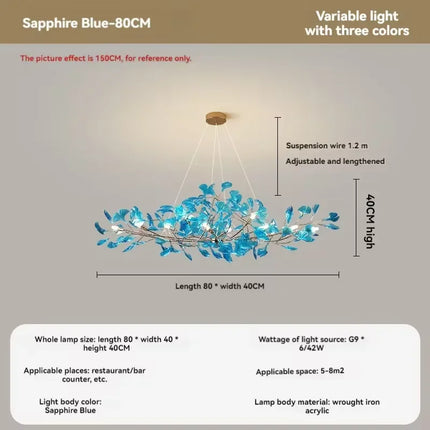Lustre nordique Artpad avec feuilles en acrylique pour intérieur — LZ4X9M