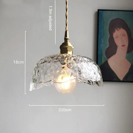 Suspension vintage en cuivre et verre pour restaurant — LZ4F9Q2
