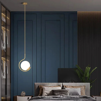 Lustre LED minimaliste en verre pour hôtel — LZ4X9P