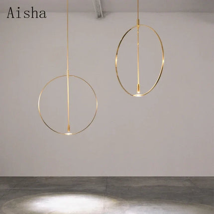 Suspension en fer forgé avec anneau décoratif style nordique — LZ4X9P2