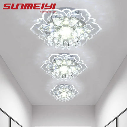 Plafonnier LED en cristal de luxe pour balcon décoratif — LZ4X9P2