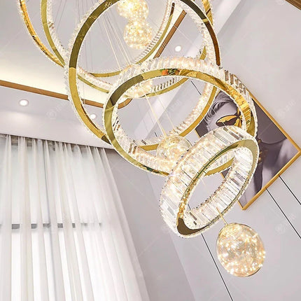 Lustre anneau en cristal au design moderne pour décoration — LZ4X9P