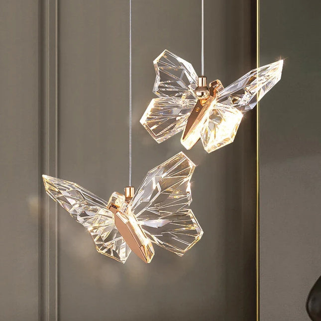 Lustre papillon en cristal pour décoration intérieure élégante — LZ4X9T2