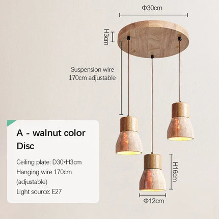 Suspension décorative en travertin style nordique rétro — LZ4X9P
