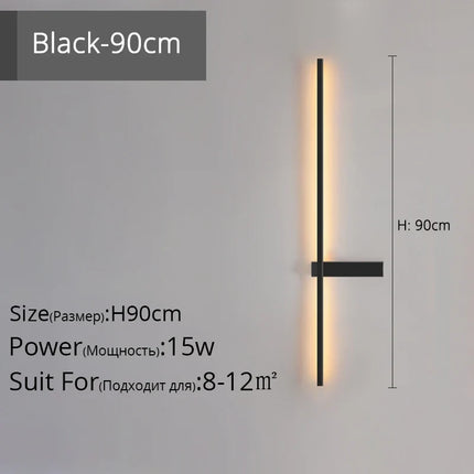 Applique murale LED en aluminium au design minimaliste pour intérieur — LZ4X9T2